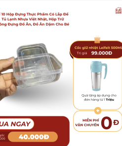 Sỉ 10 Hộp Đựng Thực Phẩm Có Lắp Để Tủ Lạnh, Hộp Trữ Đông Đựng Đồ Ăn, Đồ Ăn Dặm Cho Bé